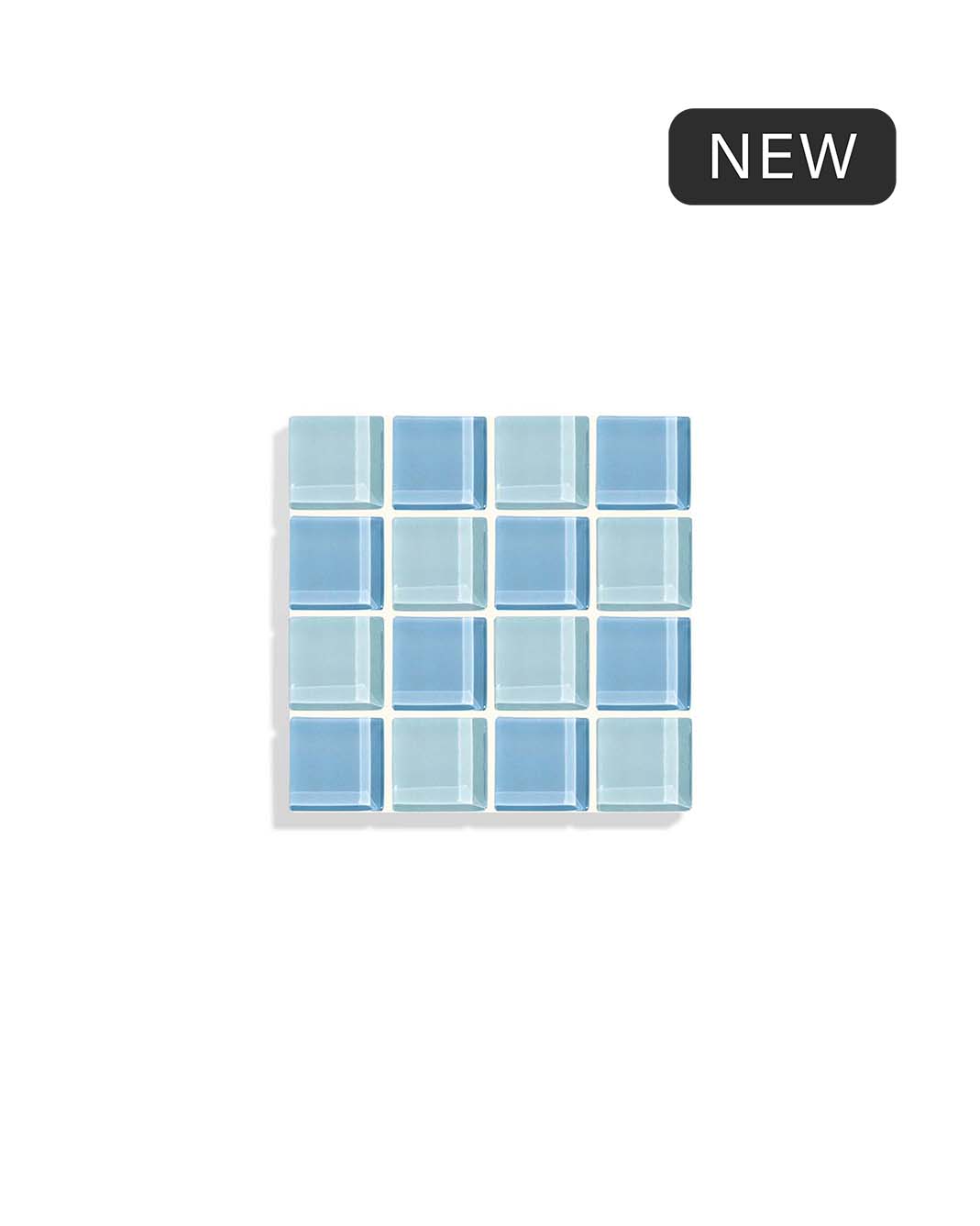 GLASS TILE COASTER Baby Blue