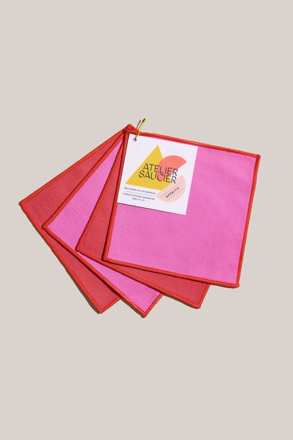 Lollipop Twill Cocktail Napkins | Set of 4