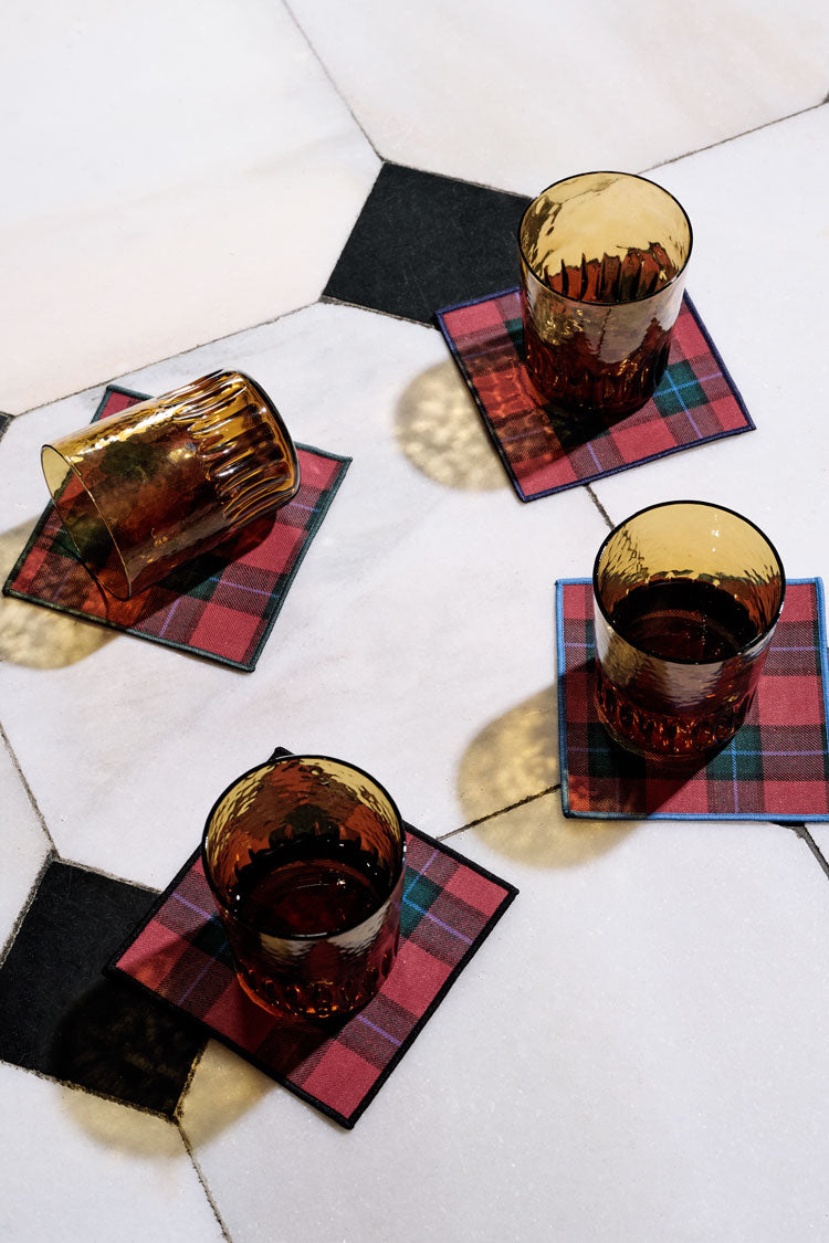 Jubilee Plaid Cocktail Napkins | Set of 4