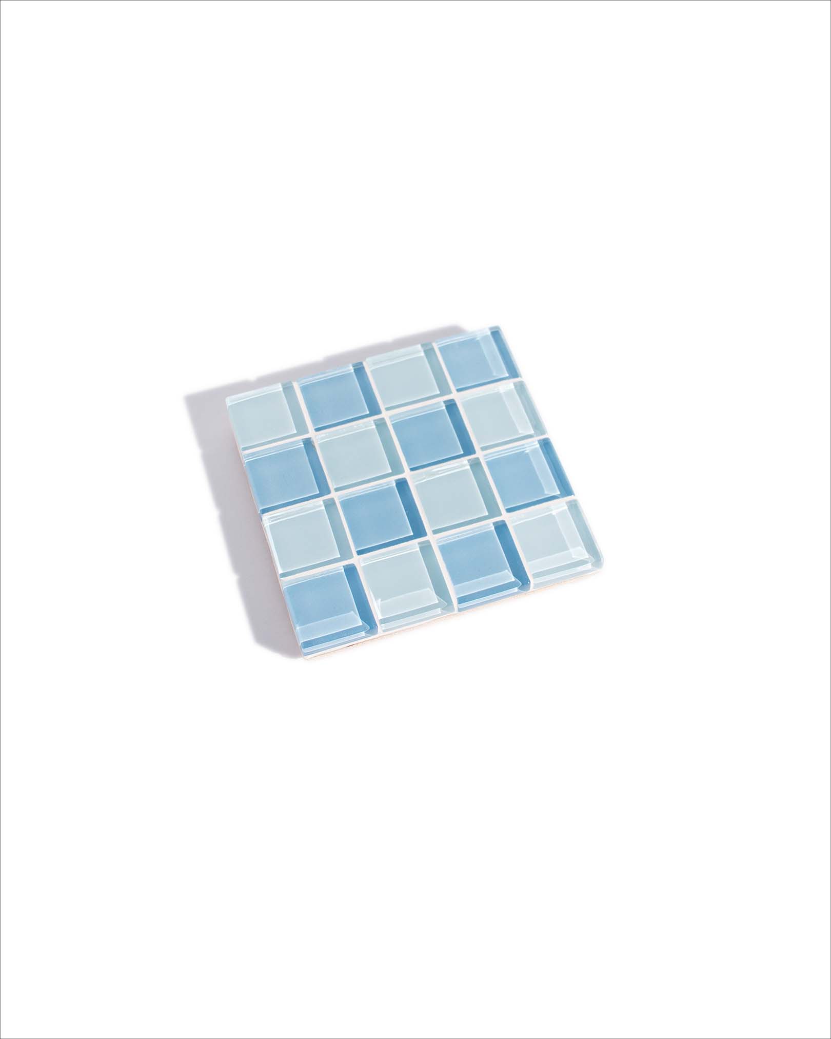 GLASS TILE COASTER - Baby Blue