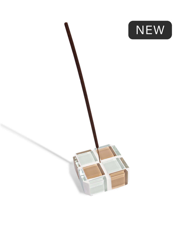 Glass Tile Incense Holder – Hazelnut Milk Chocolate – front view