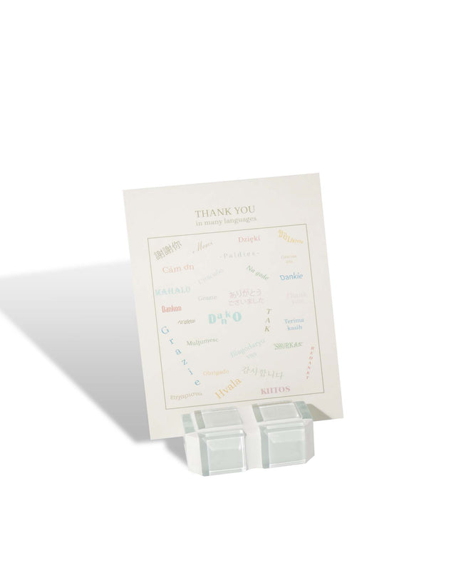 Glass Tile Mini Picture Stand – White Canvas – front view