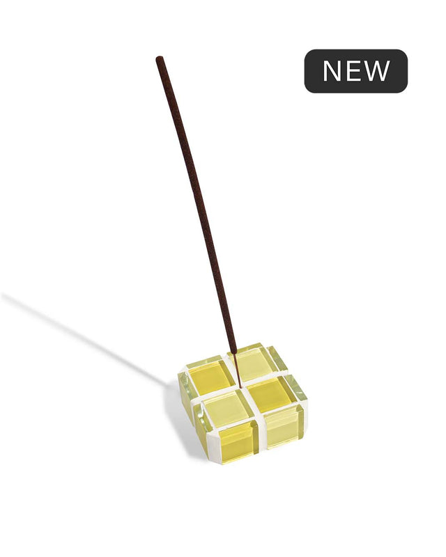 Glass Tile Incense Holder – Banana Frosting – front view