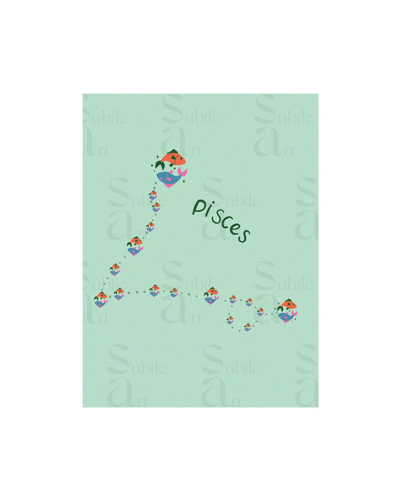 Digital Card - Birthday - Horoscope - Pisces