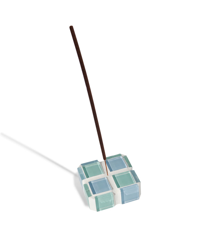 Glass Tile Incense Holder – Summer Dream – front view