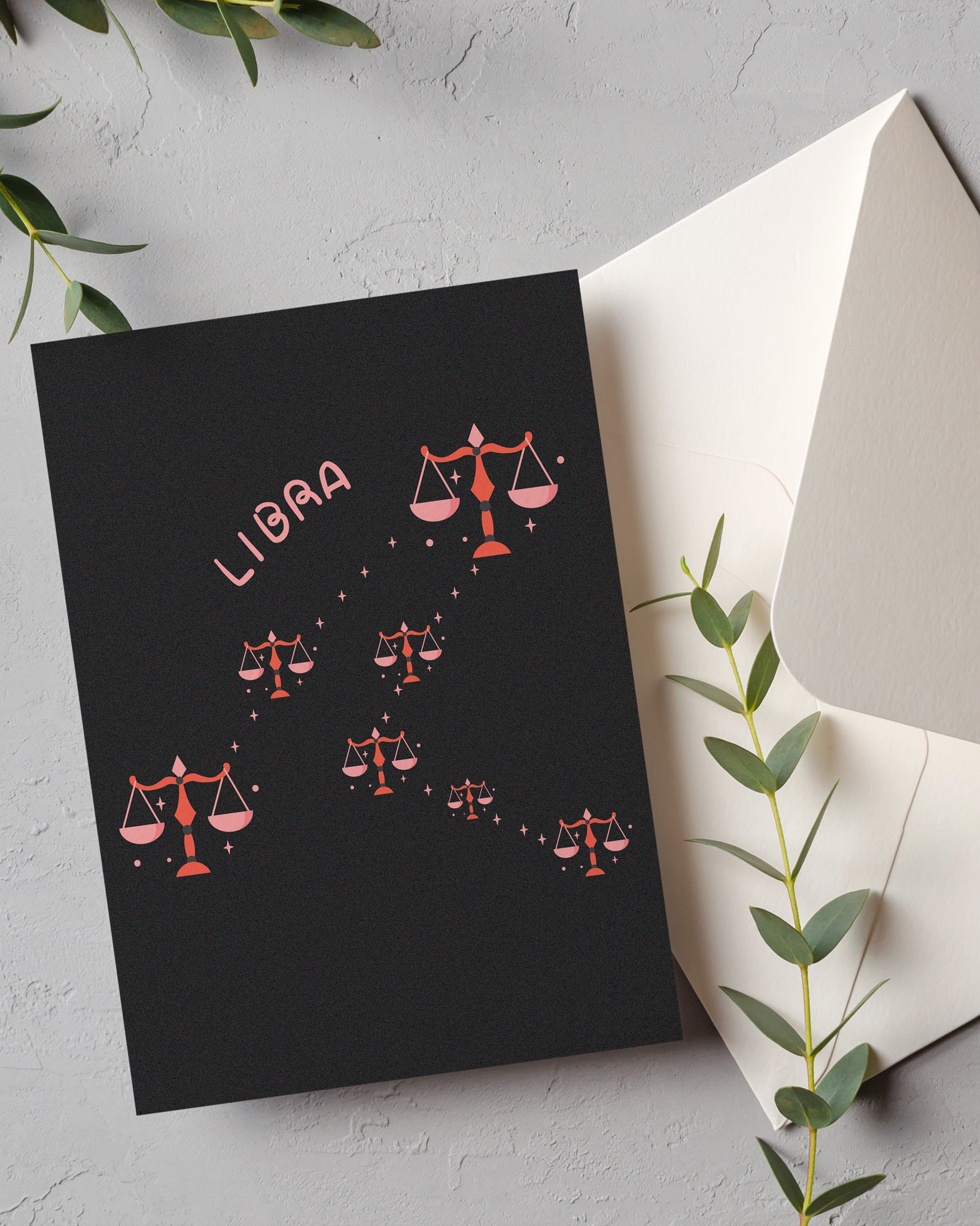 Digital Card - Birthday - Horoscope - Libra