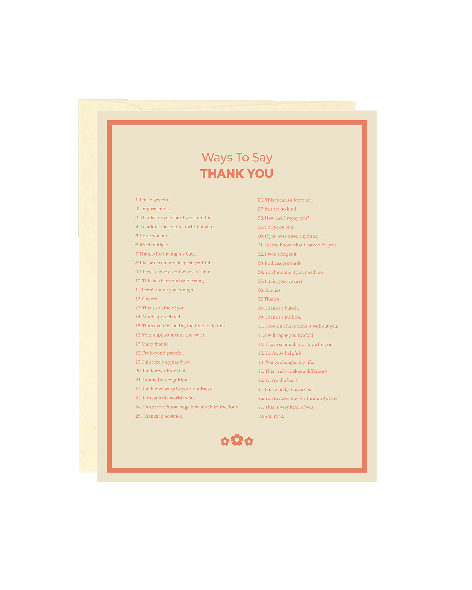THANK YOU CARD - Ways To Say Thank You