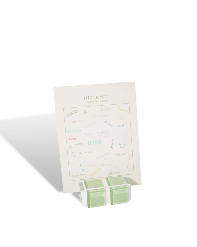 Glass Tile Mini Picture Stand – It's Lime – front view
