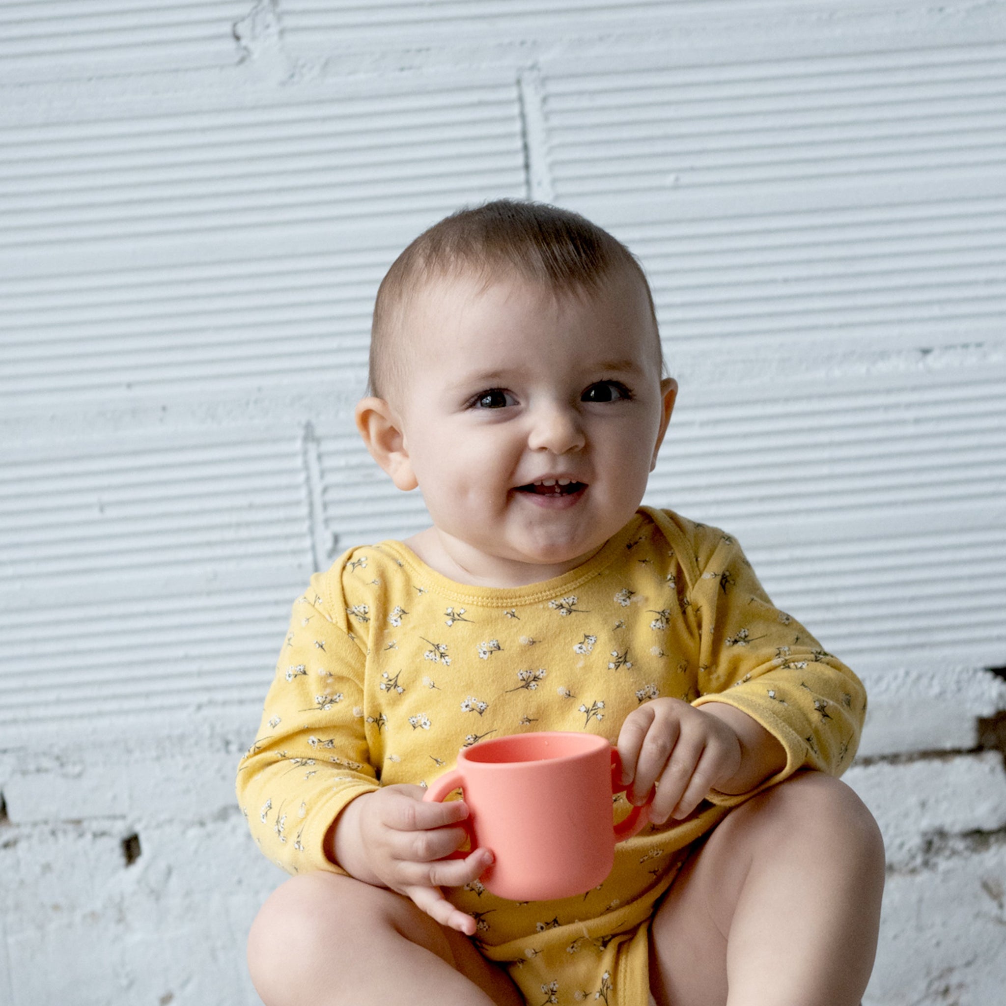 Silicone Training Cup Set - Mimosa / Coral