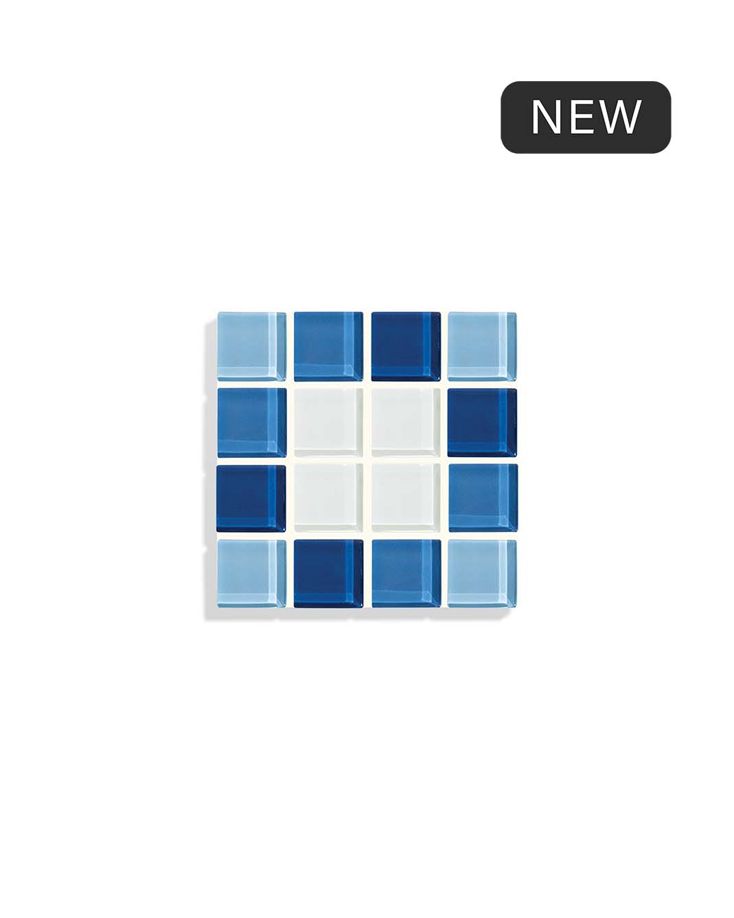 GLASS TILE COASTER - Through A Window - Blue Gradient