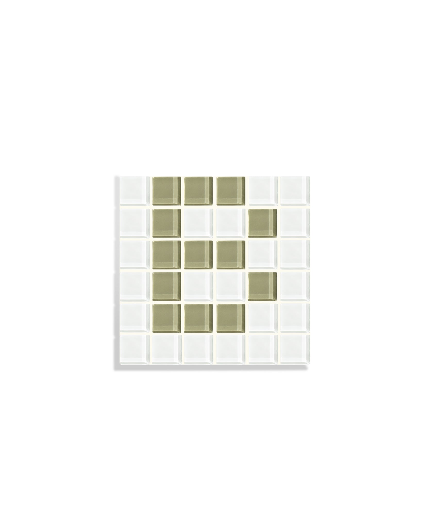 GLASS TILE DECORATIVE TRAY - Alphabet - Sage