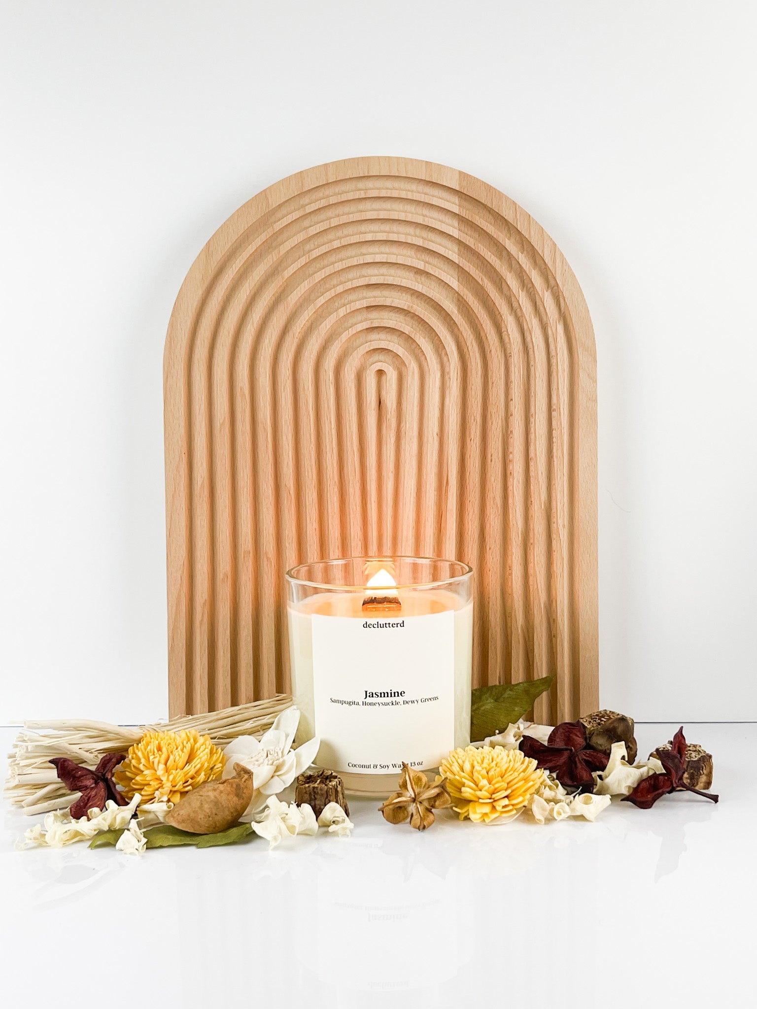 Jasmine Wood Wick Candle