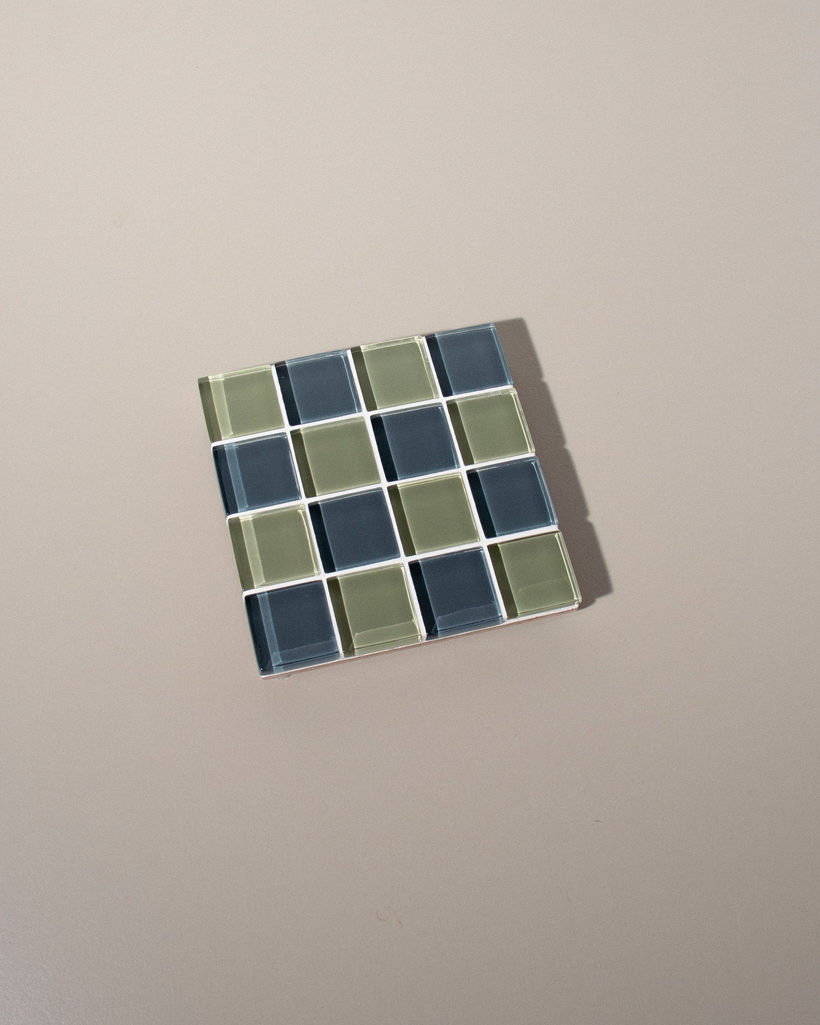 GLASS TILE COASTER - Dusted Moss