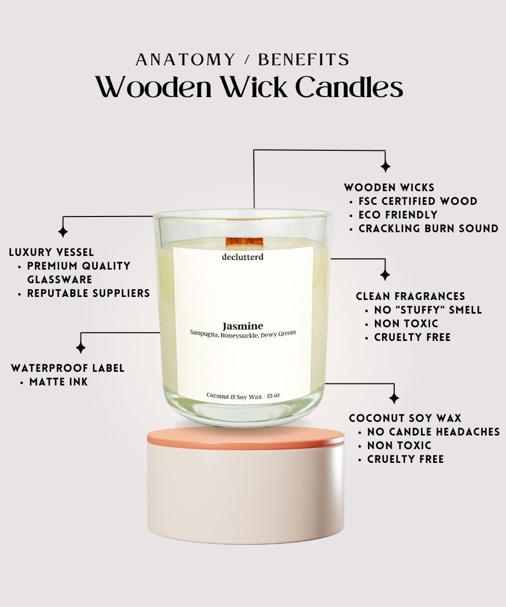 Jasmine Wood Wick Candle