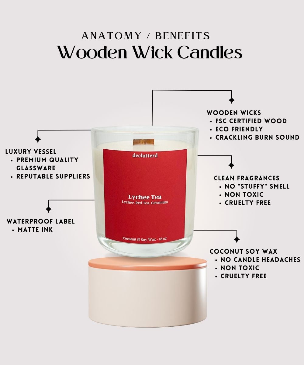 Lychee Tea Wood Wick Candle