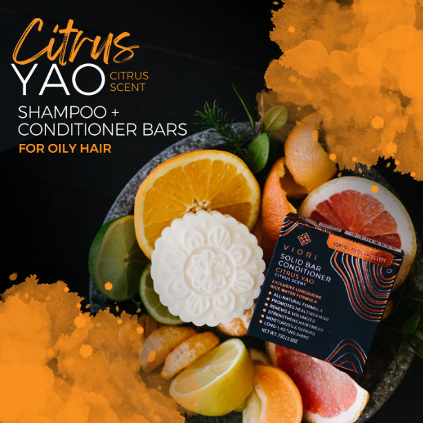 Rice Water Shampoo Bar Citrus Yao™ For Oily Hair