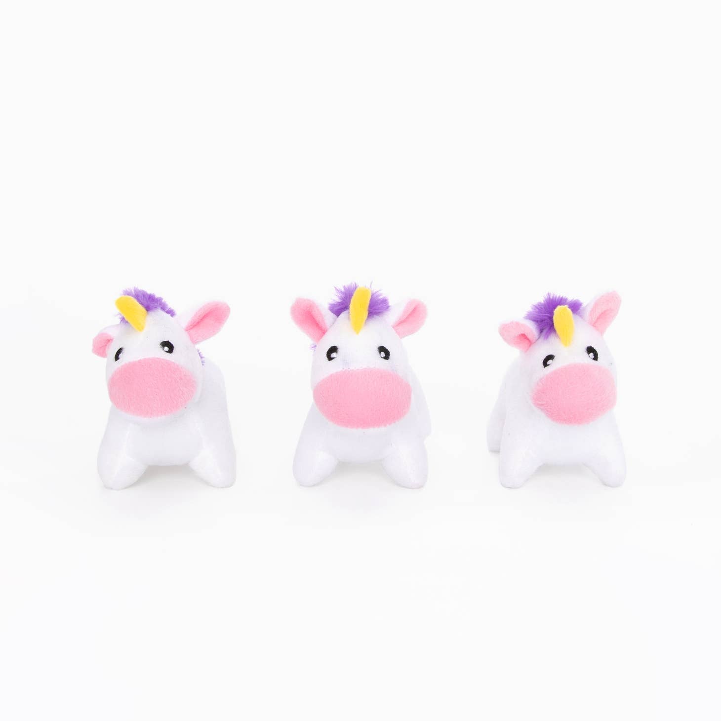 Miniz 3-Pack Unicorns - Plush Dog Toy
