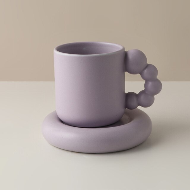 Bubble Handle Ceramic Mug