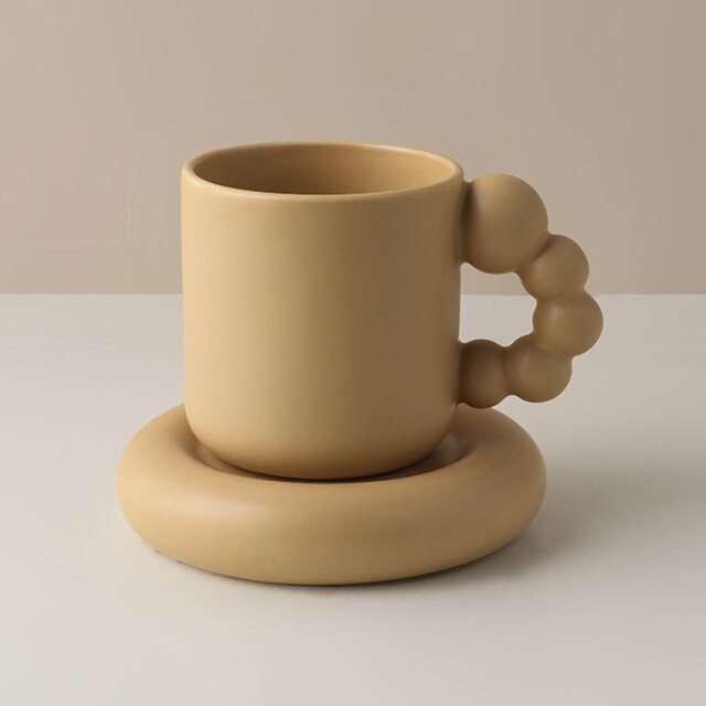 Bubble Handle Ceramic Mug