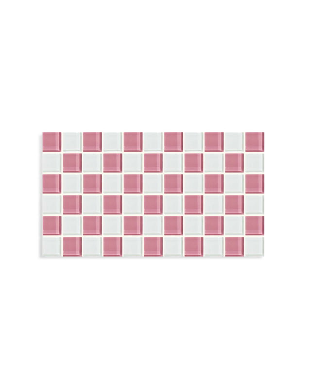 Glass Tile Tray – Pink Himalayan Salt Milk Chocolate – front view