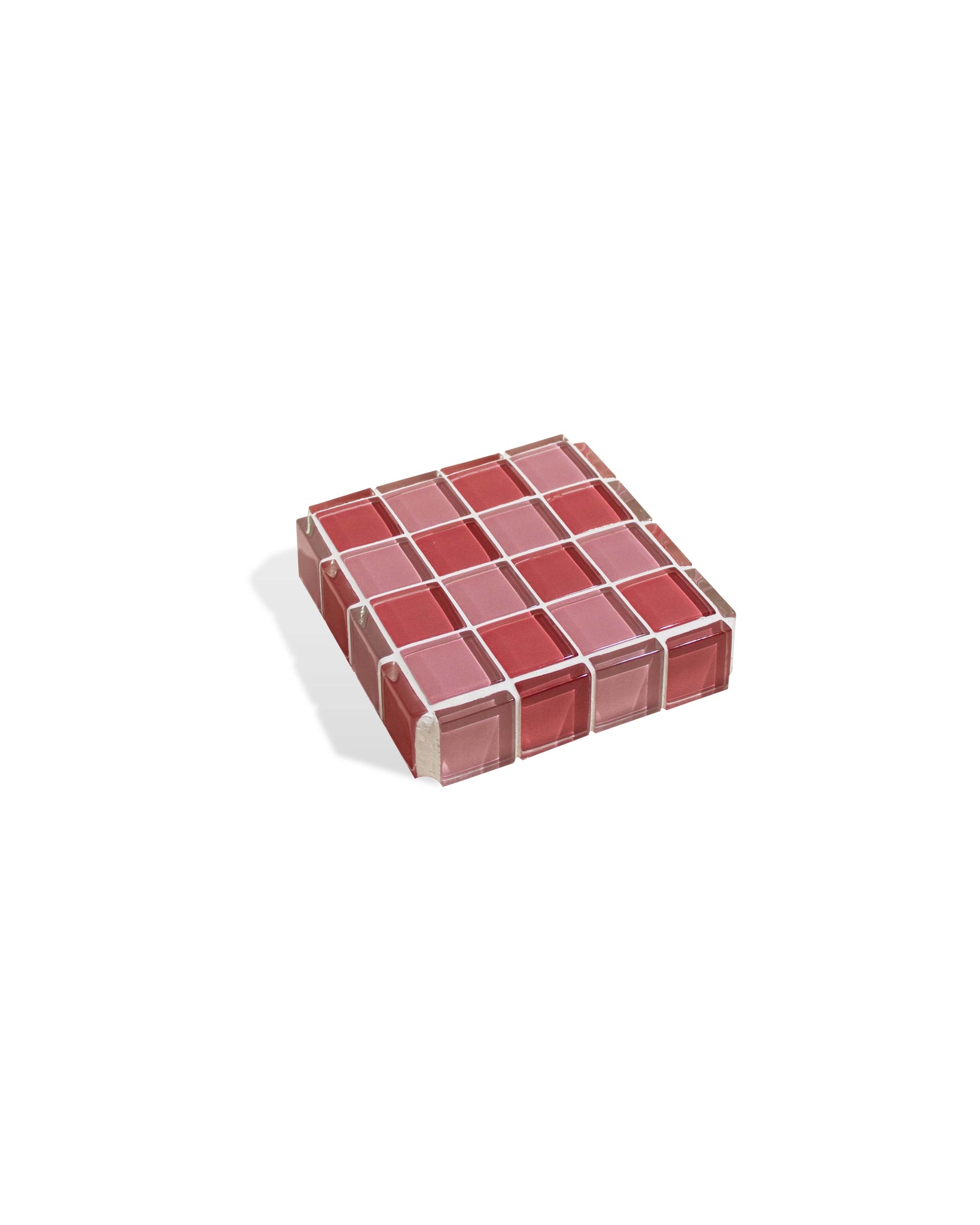 GLASS TILE CUBE - Cotton Candy