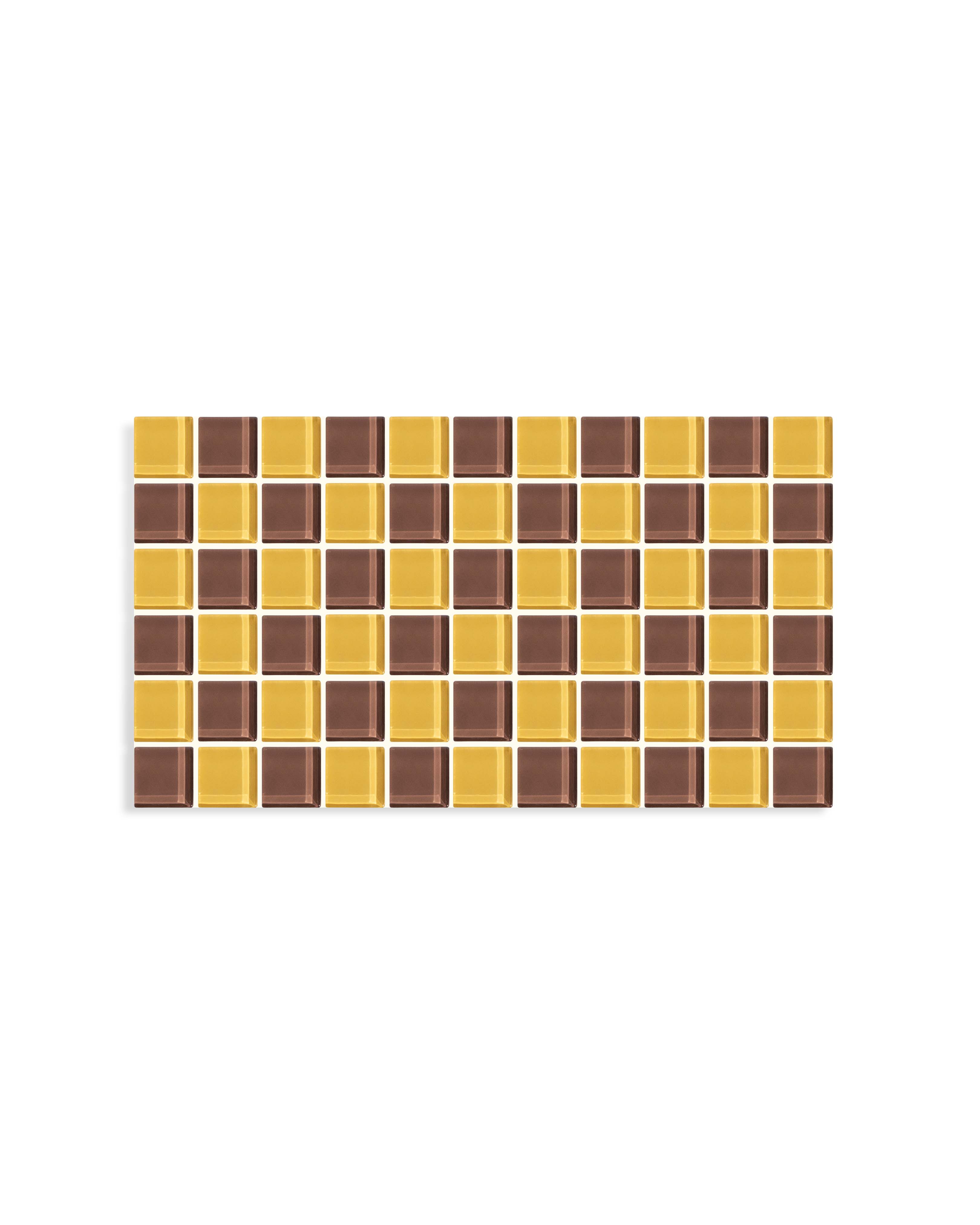 GLASS TILE DECORATIVE TRAY - Toffee & Almond Dark Chocolate
