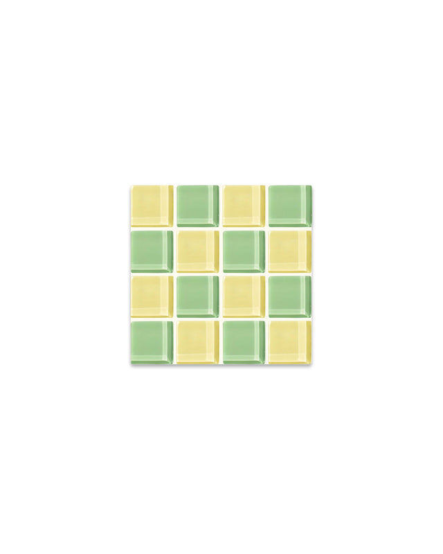Glass Tile Coaster – Baby Corn – front view