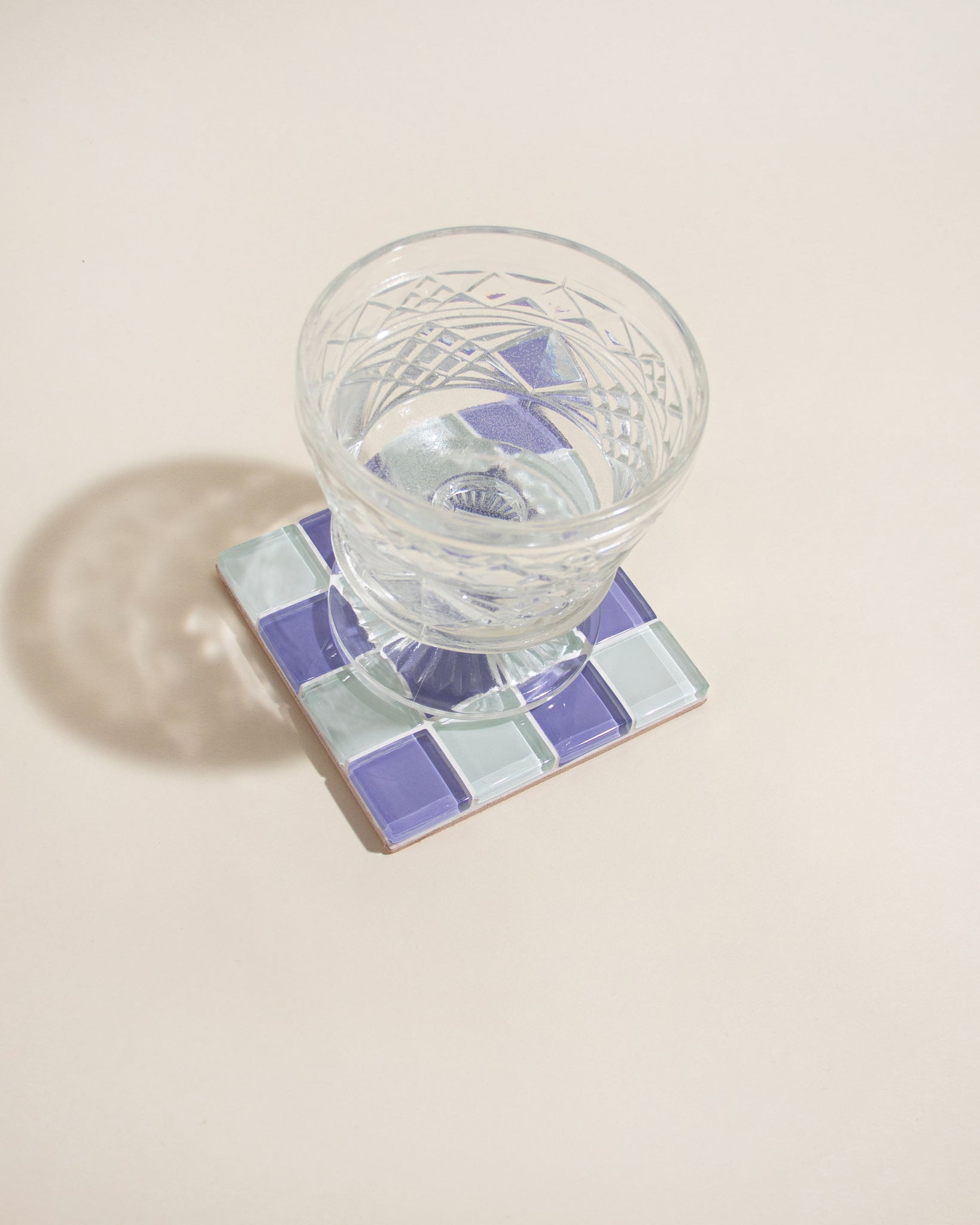 GLASS TILE COASTER - Lavender Latte