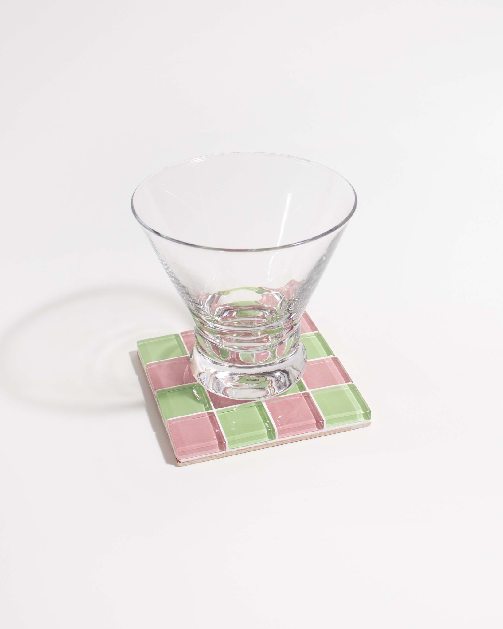GLASS TILE COASTER - Pink Guava