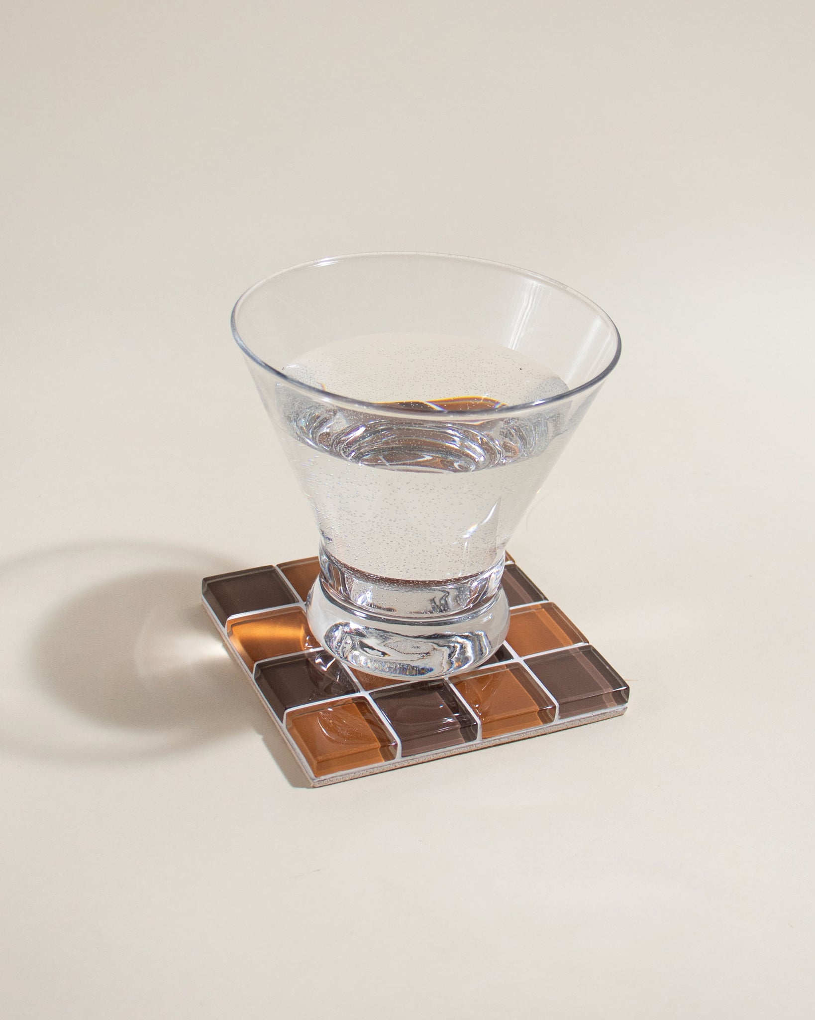GLASS TILE COASTER - Salted Caramel Dark Chocolate