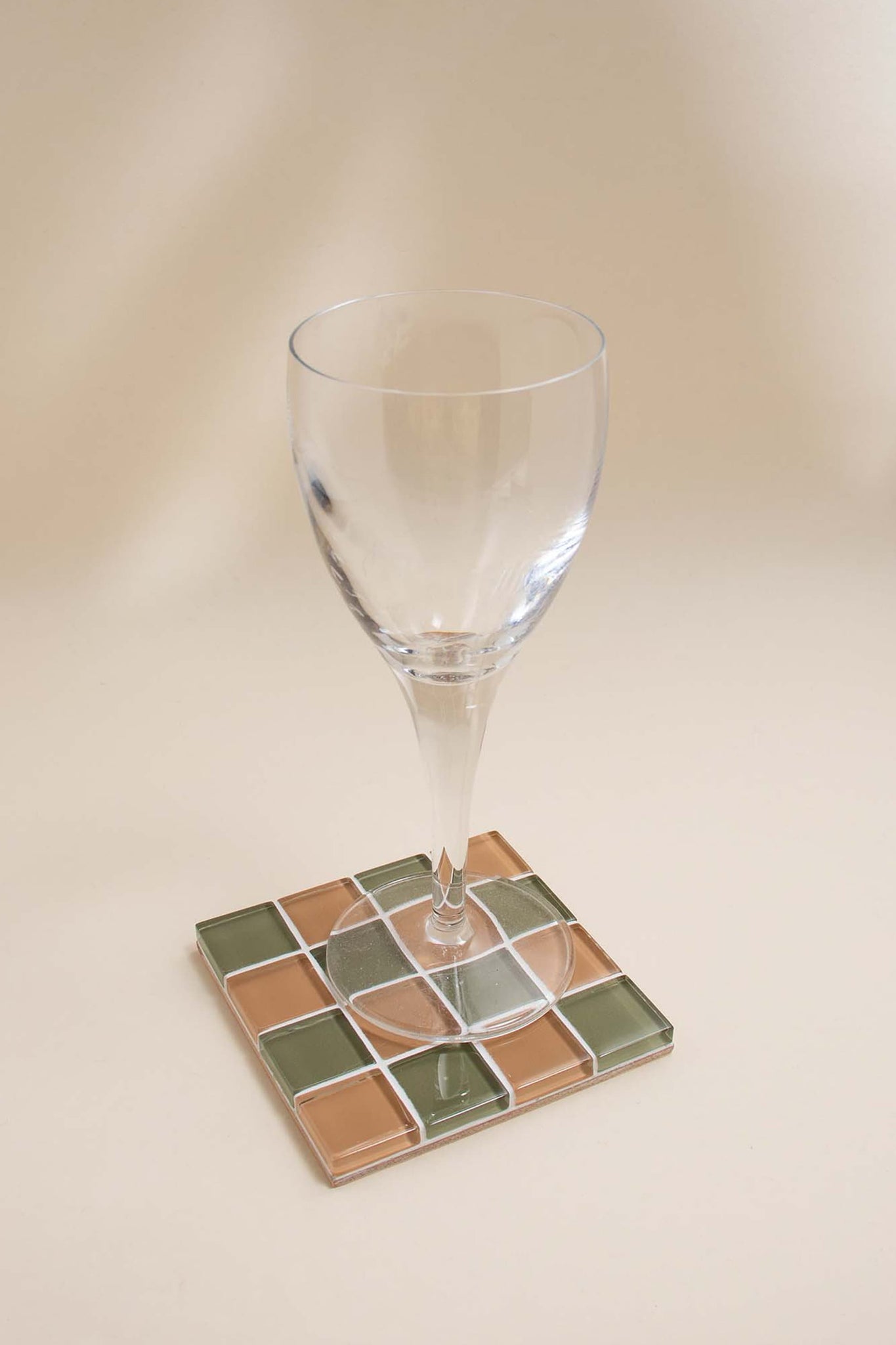 Checkered Glass Tile Coaster | Handmade Drink Coaster | Square Coaster | Housewarming Gift | Gift for Her | Gift for Him | Valentine Gift