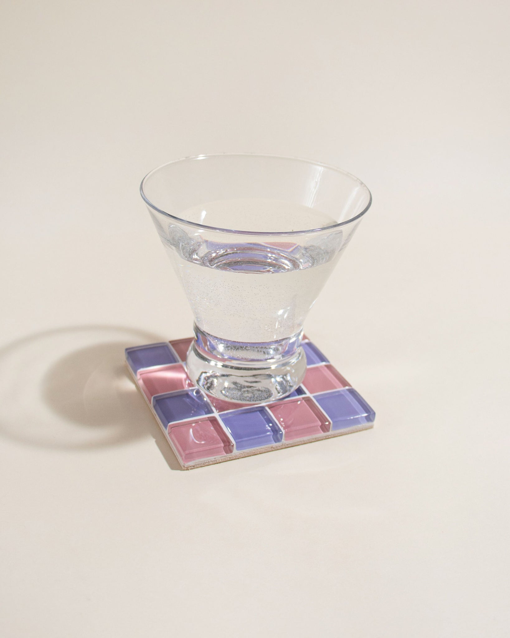 Checkered Glass Tile Coaster | Handmade Drink Coaster | Square Coaster | Housewarming Gift | Gift for Her | Gift for Him | Valentine Gift 3