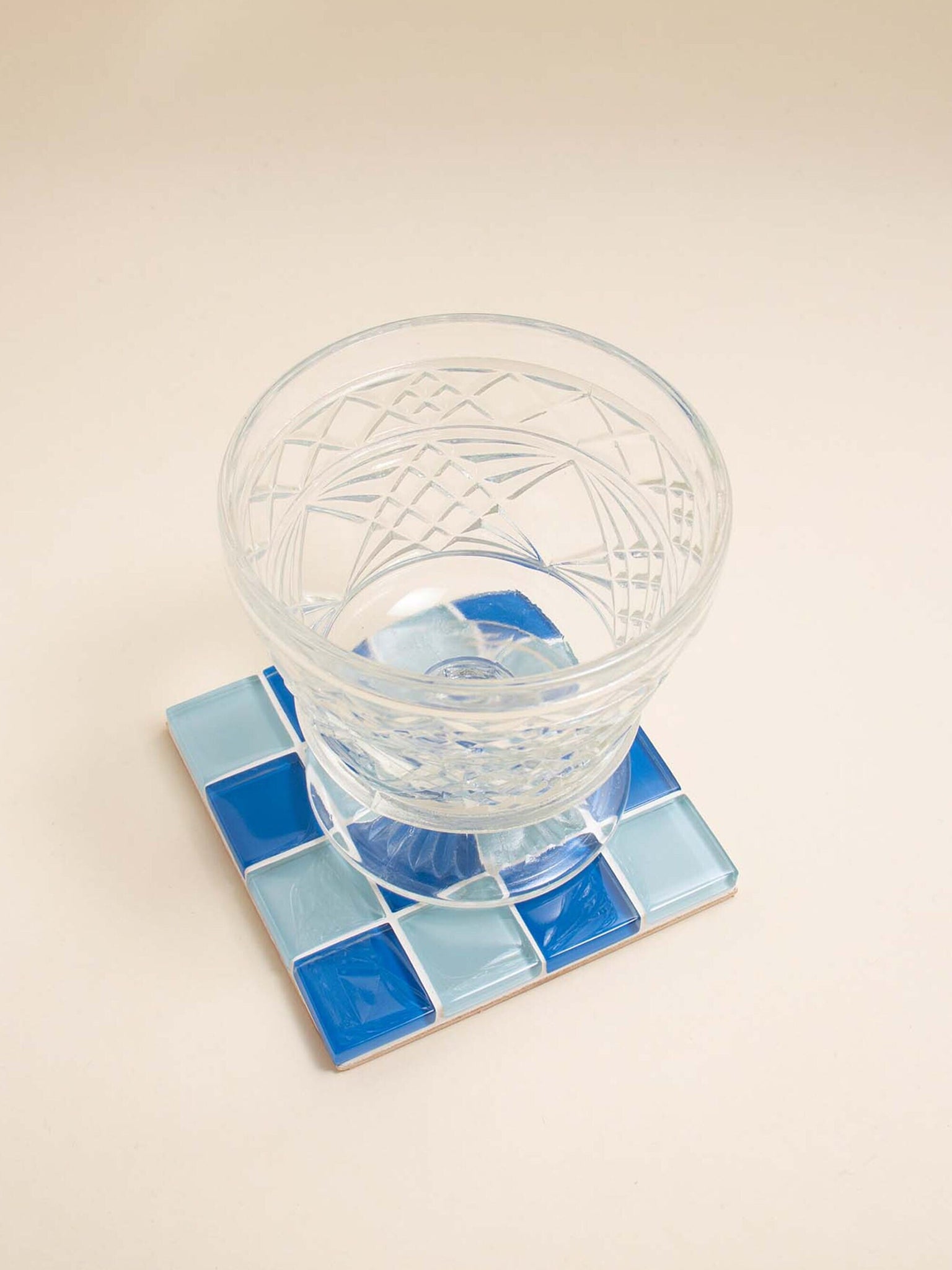 Checkered Glass Tile Coaster | Handmade Drink Coaster | Square Coaster | Housewarming Gift | Gift for Her | Gift for Him | Valentine Gift 3