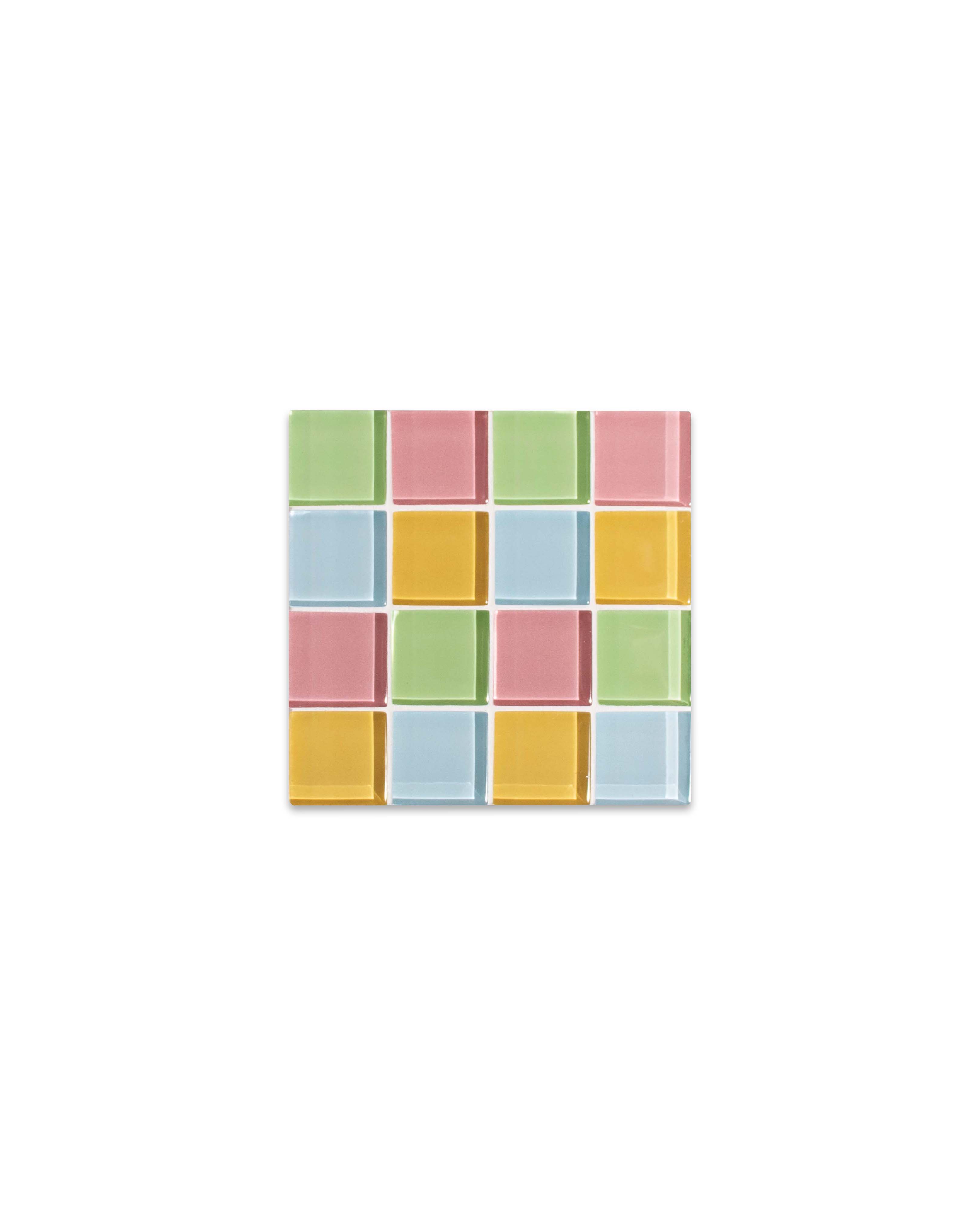 GLASS TILE COASTER - The Spring Sprinkles, Set of 4