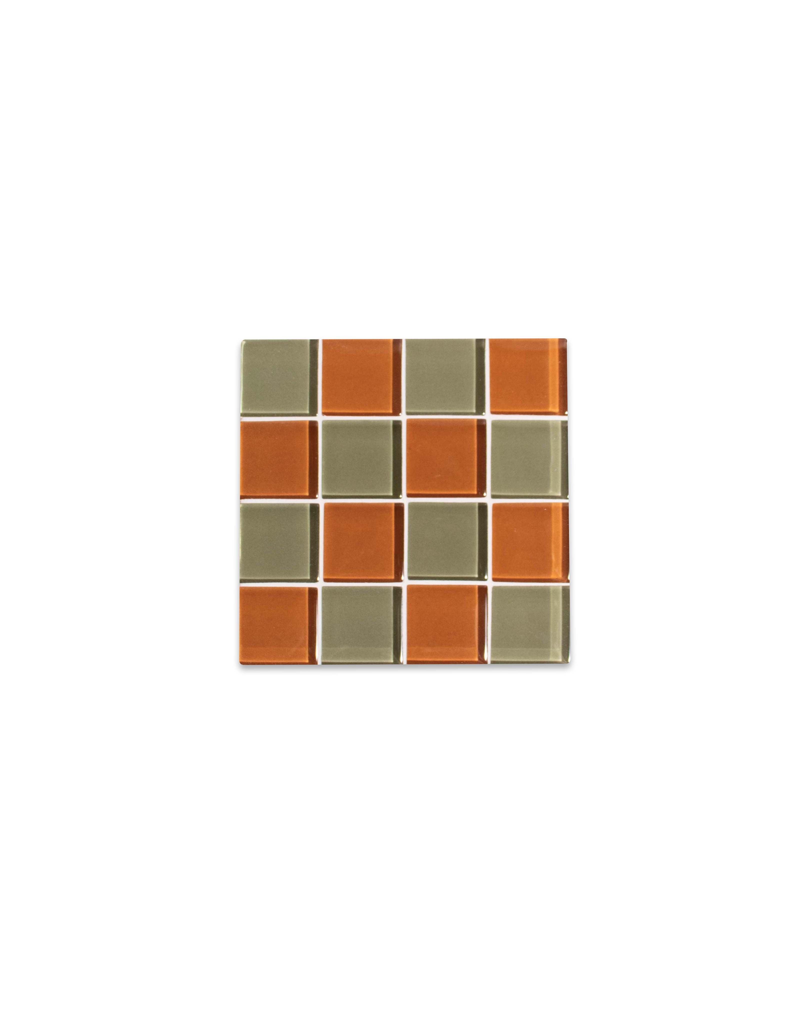 GLASS TILE COASTER - Autumn Garden